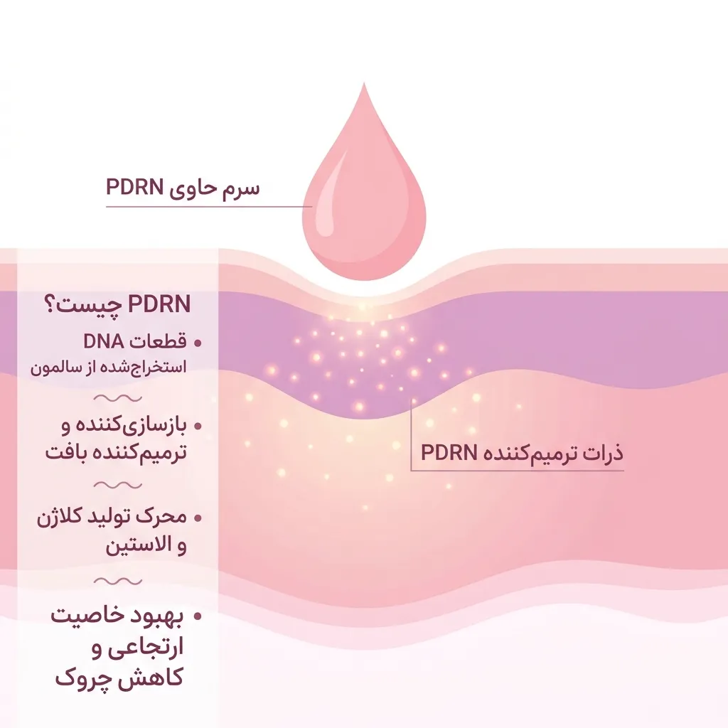 مکانیزم اثر PDRN در لایه‌های پوست و تحریک بازسازی سلولی