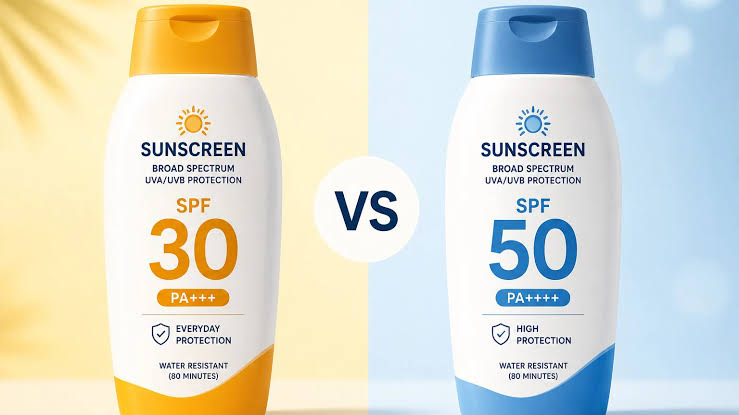 فرق ضد آفتاب SPF30 و SPF50 چیست؟ | مقایسه کامل + کدام بهتر است؟